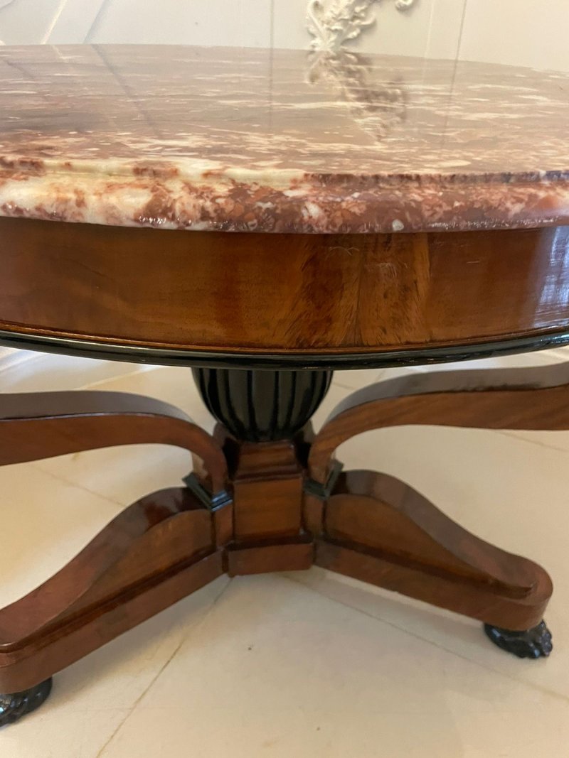 Outstanding Quality Antique French Victorian Marble Top Centre Table - Image 4